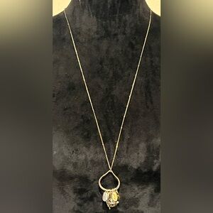Gold Tone Long Multi-Pendant Diffuser Necklace - Women 30”
